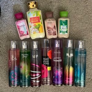 Bath & Body Works mists & lotions